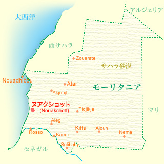 モーリタニア地図